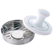 Hamburger Press by GEFU – 2-part, 120 grams, Stainless Steel, White, Model GF15410