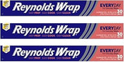 Reynolds Classic Kitchen Foil | Aluminium Foil | Tin Foil for Cooking, BBQ, Roasting | Pack of 3 Rolls, 304mm x 9.14m | Packaging May Vary