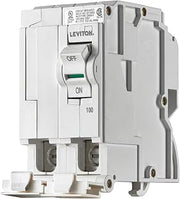 Leviton 100A 2-Pole Plug-On Standard Branch Circuit Breaker, Hydraulic Magnetic, 120/240 VAC, LB200, White