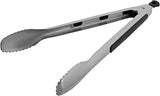 Farberware Pro 12 Inch Stainless Steel Locking Kitchen Tongs - Ergonomic Grip, Scalloped Tips for Cooking, Grilling, Serving and Meal Prep