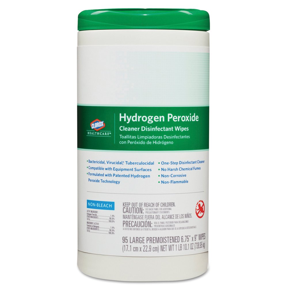Clorox 30824 Hydrogen Peroxide Cleaner Disinfectant Multipurpose Wipe, 6.75" x 9" Size, Pack of 570
