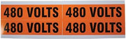 Ideal Industries 44-364 Voltage & Conduit Marker Card, "480V", Medium