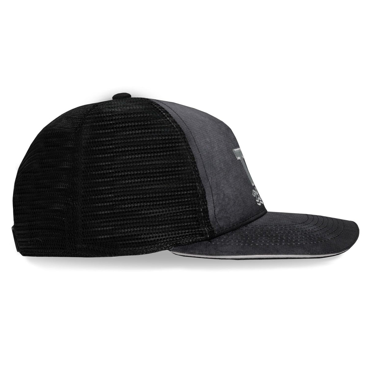 Performance Adjustable Trucker Hat for Men and Women by Headsweats – Polyester, Black/Grey, Model 7755