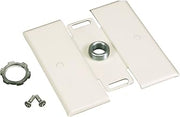 Legrand Wiremold V2010A2 2000 Series Metal Raceway For Extending Power, Flush Plate Adapter to Feed Power to 2000 Series Raceway and Plugmold from Existing Wall Outlet, Ivory (1 Pack)