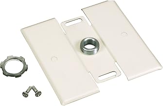 Legrand Wiremold V2010A2 2000 Series Metal Raceway For Extending Power, Flush Plate Adapter to Feed Power to 2000 Series Raceway and Plugmold from Existing Wall Outlet, Ivory (1 Pack)