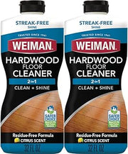 Weiman Hardwood Floor Cleaner for Finished Hardwood, Engineered Flooring, Vinyl & Laminate Surfaces - Streak-Free Shine, No Residue - 32 oz (2 PACK)