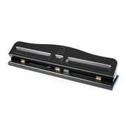 CLI 3 Hole Paper Punch Adjustable by Charles Leonard – Black, Pack of 2, Model CHL033-2