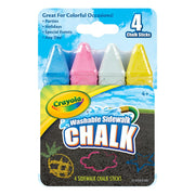 Sidewalk Chalk 4/Pkg by Crayola – 4 Count (Pack of 1), Chalk, multicolored, Model 514104