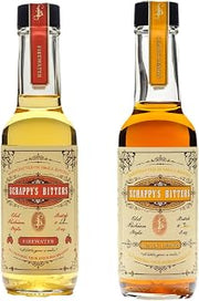 Scrappy's Bitters Set - Fire Tincture Habanero & Black Lemon | 5 oz Bottles | Organic Ingredients, No Artificial Flavors or Chemicals | Made in the USA