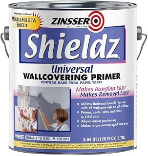 8-Pack of 1 gal Zinsser 02501 White Shieldz Universal Wallcovering Primer Sealer