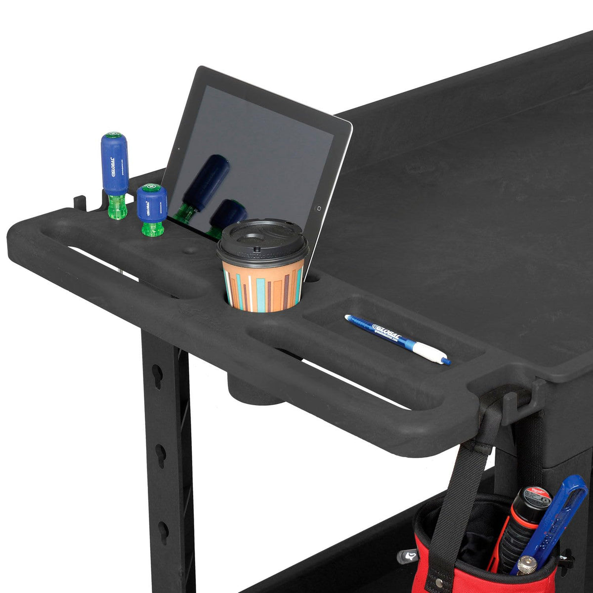 Industrial Service & Utility Cart by Global Industrial – Plastic, Black, Model 800334