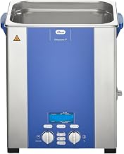 Elmasonic 103 8158 P180H Dual Frequency Ultrasonic Cleaner for Lab & Industrial Use with Digital Display, Four Modes, Heater, Drain & Timer, 4.8 gal Tank
