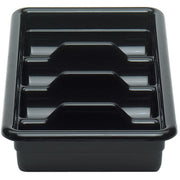 Cutlery Box 4 compartment 11-3/8"L x 20-7/16"W x 3-3/4"H hi-gl by Cambro – Plastic, Black, Model 1120CBP110