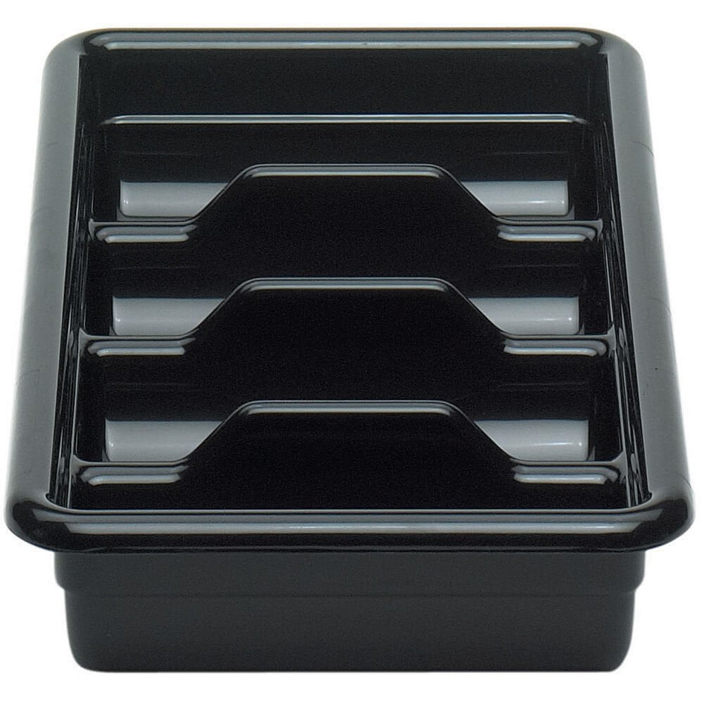 Cutlery Box 4 compartment 11-3/8"L x 20-7/16"W x 3-3/4"H hi-gl by Cambro – Plastic, Black, Model 1120CBP110