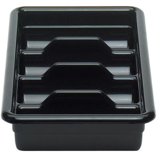 Cutlery Box 4 compartment 11-3/8"L x 20-7/16"W x 3-3/4"H hi-gl by Cambro – Plastic, Black, Model 1120CBP110