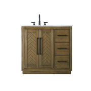 Chase Bathroom Vanity Hazel Oak by Lighting Design – Wood, Hazel Oak, Model VF29036HO