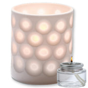 Tall Votive Candle Holders by Hollowick – 2.8 by 3.13, Ceramic, White, Model 6207D