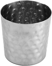 Thunder Group 13 oz, 3 3/8"x 3 3/8" h, french fry cup, stainless steel, hammered finished, comes in each
