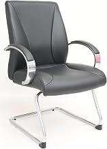 Lorell Pike Executive Guest Chair, Cantilever Base, Polyurethane, Black