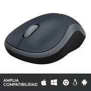 Wireless Mouse - Gray (Renewed) by Logitech – 1-Pack, Metal, gray, Model M185