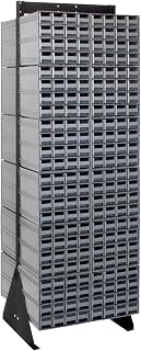 QUANTUM STORAGE SYSTEMS QIC-270-161GY 70in Double Sided Interlocking Cabinet Unit, 24" D x 23-5/8" W x 75" H, Black