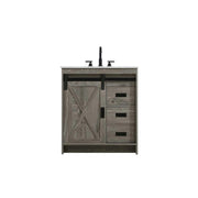 Austin Bathroom Vanity Rustic Grey by Lighting Design – Engineered Wood, Rustic Grey, Model VF90530RG