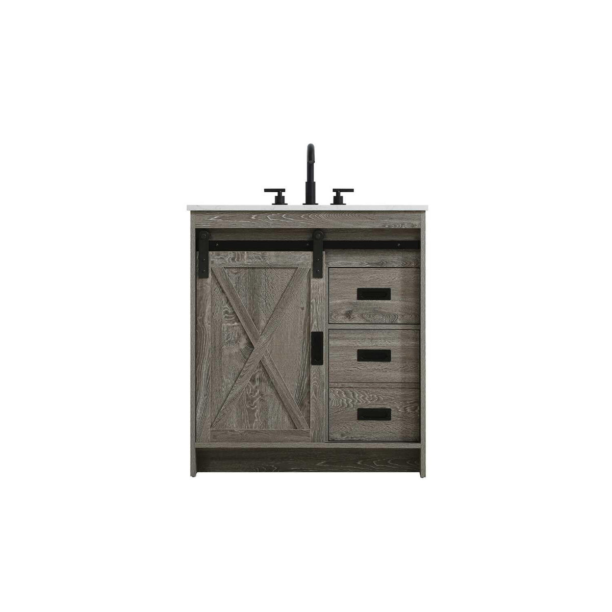Austin Bathroom Vanity Rustic Grey by Lighting Design – Engineered Wood, Rustic Grey, Model VF90530RG