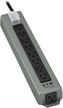 Eaton Tripp Lite series 9-Outlet Heavy Duty Power Strip, Metal, Mountable (Wall Mount & Under Desk) 15ft Extension Cord, On/Off Switch Cover, Industrial Garage Shop Work Bench Applications (UL24CB-15)