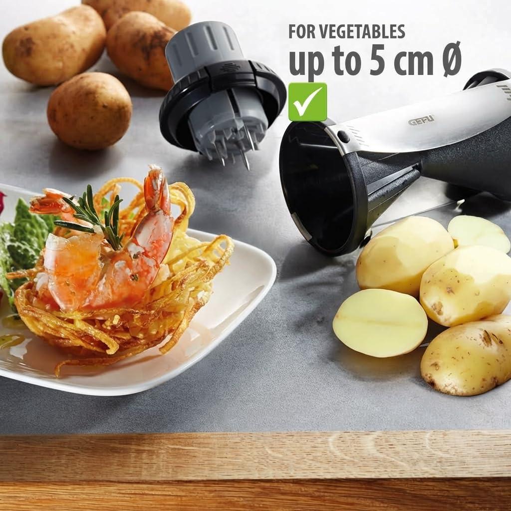Spirelli 2. by GEFU – 20 x 10 x 10 cm, 0 liters, Stainless Steel, Black/Silver, Model GF24-13780