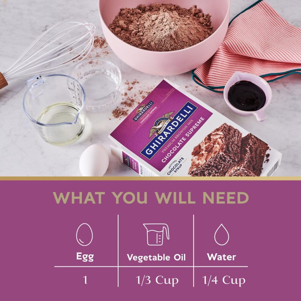 Supreme Premium Brownie Mix by Ghirardelli – 18.75 Ounce (Pack of 12), Pack of 12, Model 416982942336