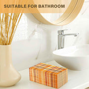 Homlouue Fall Plaid Napkins, 100 Count 3-Ply Disposable, Orange