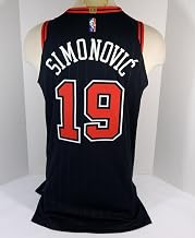 2021-22 Chicago Bulls Marko Simonovic #19 Game Used Jersey Statement Ed 75 - NBA Game Used