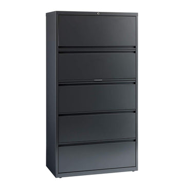 Lateral File Cabinet by Hirsh Industries – Metal, Charcoal, Model 16068
