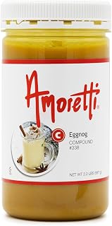 Amoretti Eggnog Compound 2.2 lbs - Natural Flavors, Shelf Stable Even After Opening, Certified Kosher, TTB Approved, Perfect for Baking Applications & Beverages