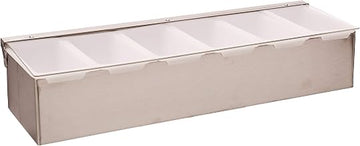 Winco (CDP-6) 6 Compartment Condiment Dispenser S/S- (2) Pack