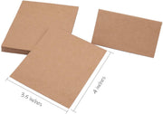 Tosnail Wooden Place Card Holders, 50 Pack with Kraft Cards, Rustic Brown