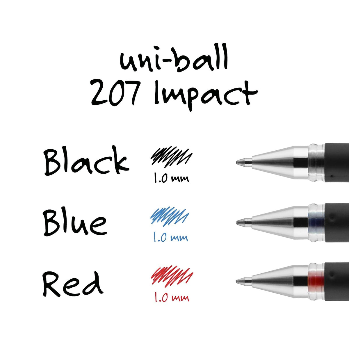 65808 Refill for uni-ball Gel IMPACT Gel Pen Bold Black Ink 2/Pack – Gel, Black, Pack of 2, Model SAN65808
