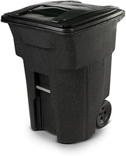 Toter 96 Gallon Blackstone Trash Can with Wheels and Attached Lid