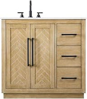 Elegant Kitchen and Bath 36" Single Bathroom Vanity in Linen Oak