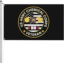 Us Chemical Corps Afghanistan Veteran 3x5 Ft Double Sided Flag 3 Ply Vivid Print Banner For Yard Garden Outdoor Decor