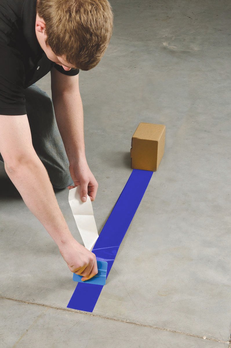 ToughStripe Floor Marking Tape - Blue by Brady – 2.75"L x 2"W x 6"H, Polyester, Blue, Model 104314