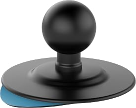 RAM MOUNTS Flex Adhesive Ball Base with B Size 1" Ball, Peel-and-Stick | Strong adhesive mounting base for vehicle dashes and flat surfaces, high-strength composite construction