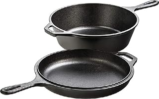 Lodge Cast Iron Combo Cooker, 3.2 Quart Deep Pot & 10.25 Inch Skillet Lid