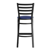 Flash Furniture Blue Vinyl Seat/Black Metal Frame / Set of 1 / Traditional Barstools