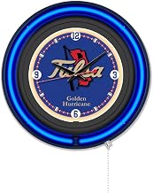 Holland Bar Stool Clk15BKTulsaU NCAA 15 in. Dia. University of Tulsa Double Neon Wall Clock Black