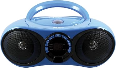 HamiltonBuhl Boombox CD/FM Media Player with Bluetooth(R) Receiver, Blue (HB-100BT2)