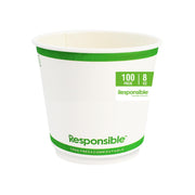 Responsible Products White / 100 / 8 oz (100 Count) Cups