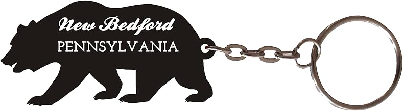 New Bedford Pennsylvania Souvenir Metal Keychain - Bear Design