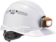 Ergodyne 60146 Vented Hard Hat with Light, Cap Style, Ratchet Suspension, Class C, Skullerz 8972LED White