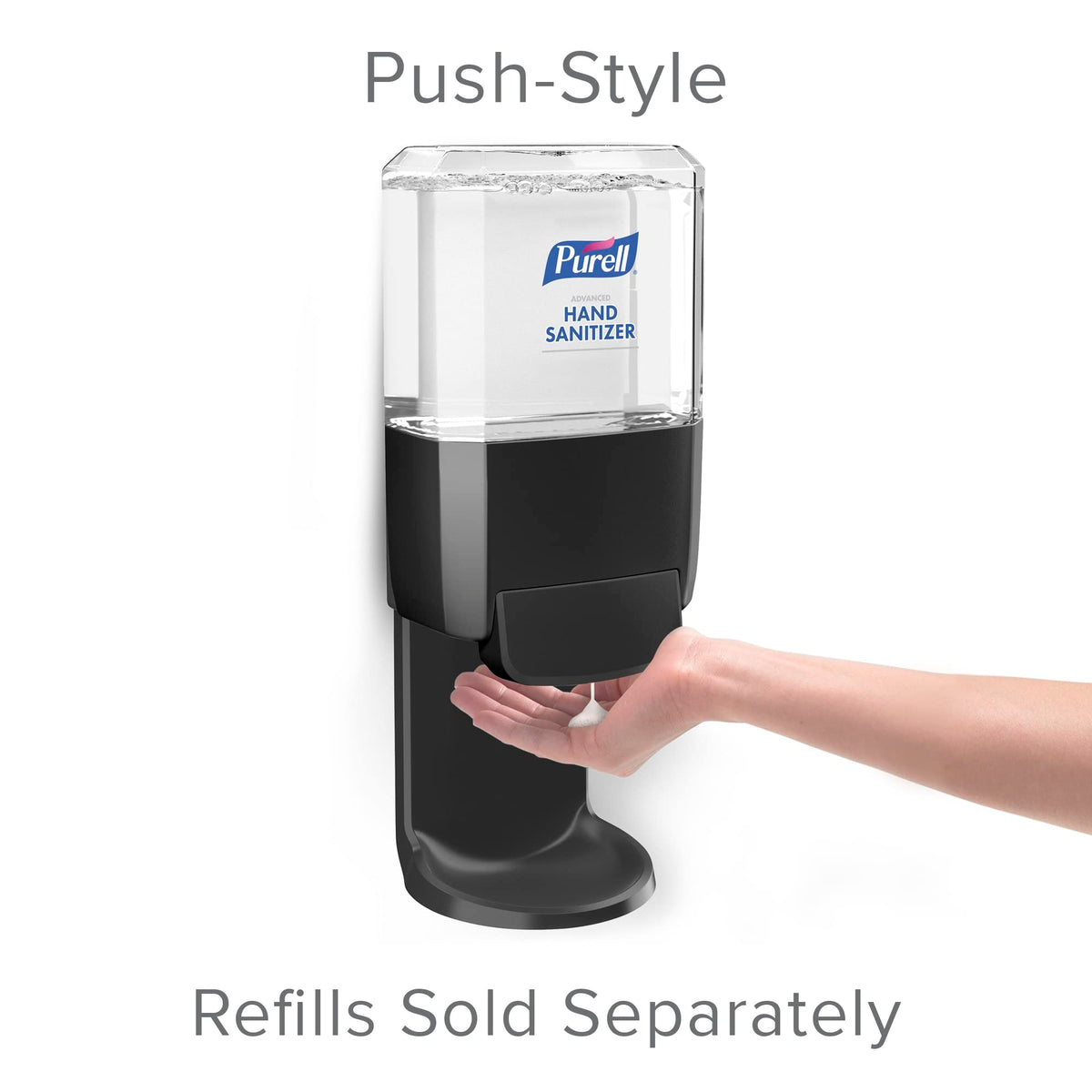 ES4 Manual Hand Sanitizer Dispenser by Purell – 1 Count (Pack of 1), Durable ABS Plastic (recycling code number 7)., Graphite, Model 5024-01